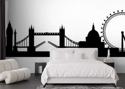 Vector illustration of London skyline Wall mural