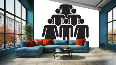 Vector symbol representing a group of people Wall mural