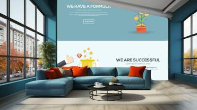 flat design illustration concept 2 Wall mural