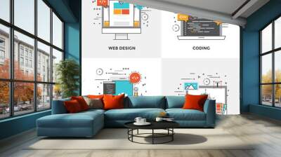 Flat line Modern Concepts Wall mural