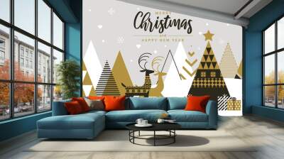 Simple Holiday New year card 5 Wall mural