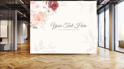  Beautiful brown flower background Wall mural