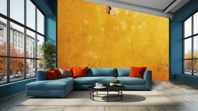 Aged Yellow Wall Texture, background Wall mural