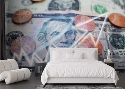 Investments Growing Concept In A Bull Market  Wall mural