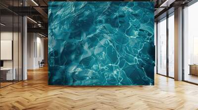 Abstract blue water surface with sunlight shapes for summer patterns. Wall mural