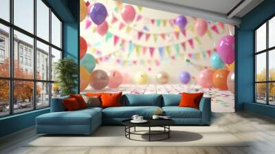 Birthday party background Wall mural