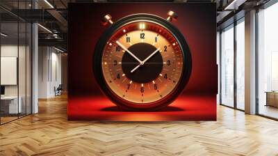 Fast speed clock concept for business working hours Wall mural