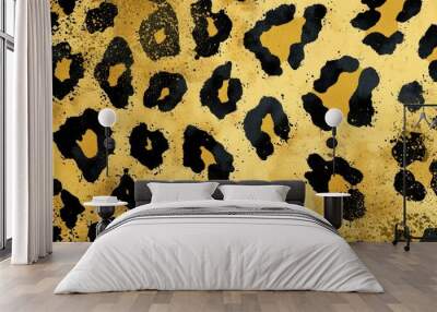 Textured spotted background with leopard skin pattern Wall mural