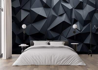 Detailed black geometric shapes for stylish wallpaper design Wall mural