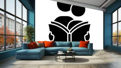 reading icon Wall mural