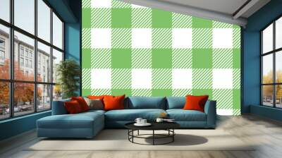 green checkered seamless pattern. vector illustration. Wall mural