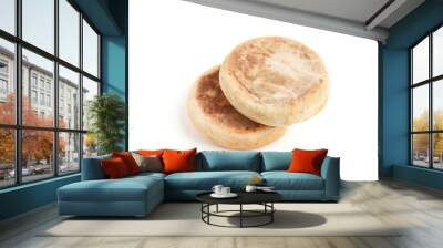 Bolo de caco. Traditional portuguese bread isolated on white Wall mural