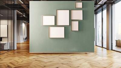 Mockup poster in the interior in modern style. Empty frame. 3d render image Wall mural