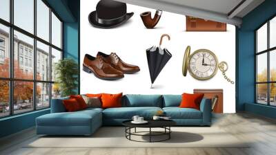 vector male accessories set 2 Wall mural