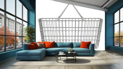 vector supermarket basket Wall mural