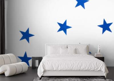 banner of Christmas background with blue star confetti. Holiday background for New Year Wall mural