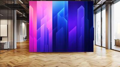 Abstract futuristic background with glowing light effect. Wall mural