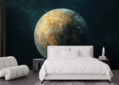 Mercury is orbiting in the vast darkness of space, surrounded by countless stars Wall mural