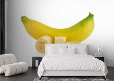 bananas  on the white background Wall mural