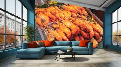 grilled shrimp ready to eat Wall mural