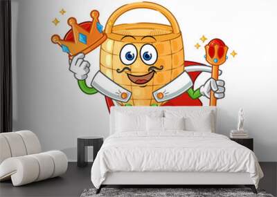 basket king vector. cartoon character Wall mural