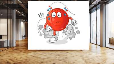 blood cell running illustration. character vector Wall mural