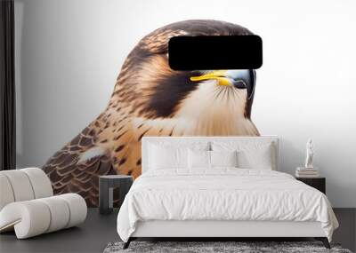 Falcon. isolated object, transparent background Wall mural