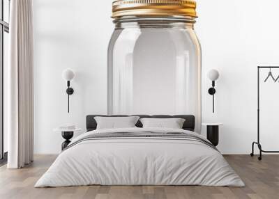 Mason jar. isolated object, transparent background Wall mural