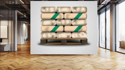 pallet with bags Wall mural