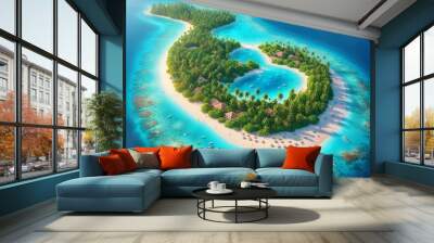 view of tropical island Wall mural