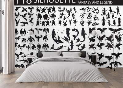 mythological creature, fantasy silhouette Wall mural