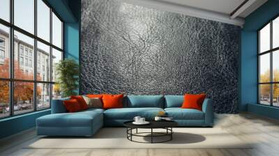 abstract dark leather texture, textured background close-up surface with light and space for design Wall mural