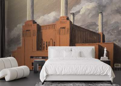 Battersea Power Station, London, England.   Wall mural