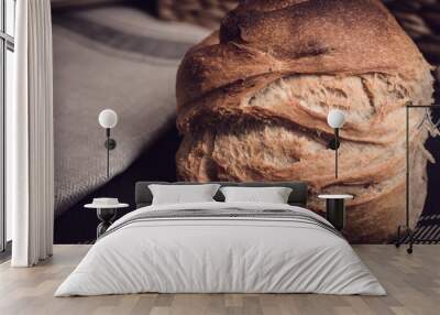 Frisch und knusprig gebackenes Brot Wall mural