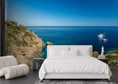 Isola del Giglio, arcipelago toscano. Crystal clear water Wall mural