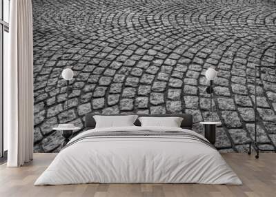 grey cobbled road Wall mural