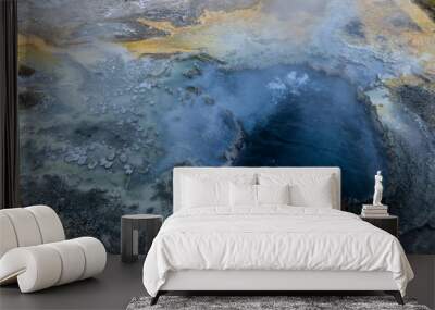 Sulfur Water Points in the Yellowstone National Park, USA Wall mural