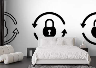  Reset password vector icons Wall mural