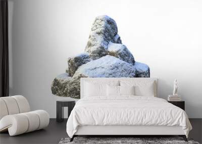 3d render mineral stone snow rock Wall mural