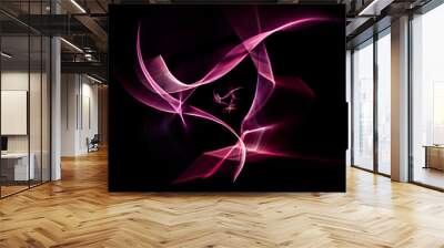 An ICM image of two burgundy wires Wall mural