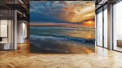 ethereal ocean sunset Wall mural