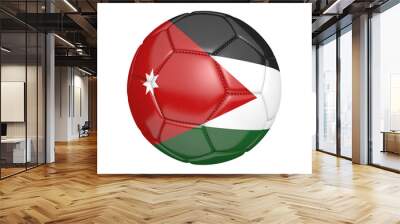 soccer ball, or football, with the country flag of jordan Wall mural