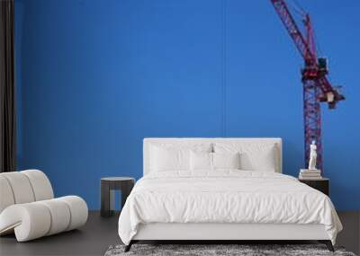 construction crane Wall mural