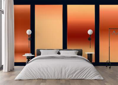 Copper premium gradient swatch palette set Wall mural