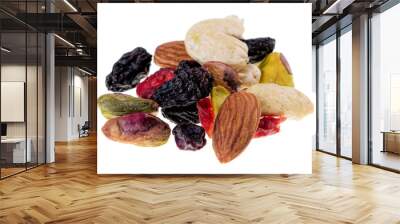 Trail Mix, nuts and dried fruits a great snack food Wall mural