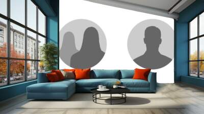 Default anonymous user portrait vector illustrations set Wall mural