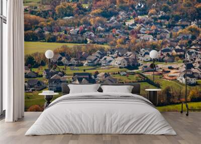 Fall Colors in rural neighborhood in Frederick, Maryland Wall mural