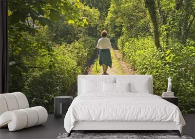 footpath trail in the english countryside UK Wall mural