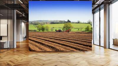 red sandstone soil farm warwickshire midlands england uk

 Wall mural