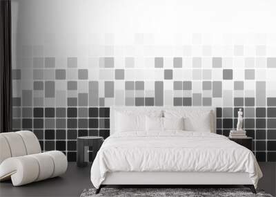 grey squares background isolated on white or transparent png Wall mural